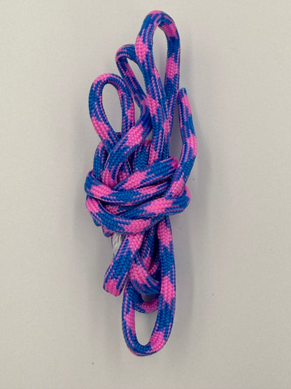 Pink & Purple Paracord Bracelet - EDC Frameless Slingshot - Black Leather