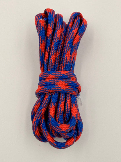 Red & Blue Paracord Bracelet - EDC Frameless Slingshot - Genuine Leather