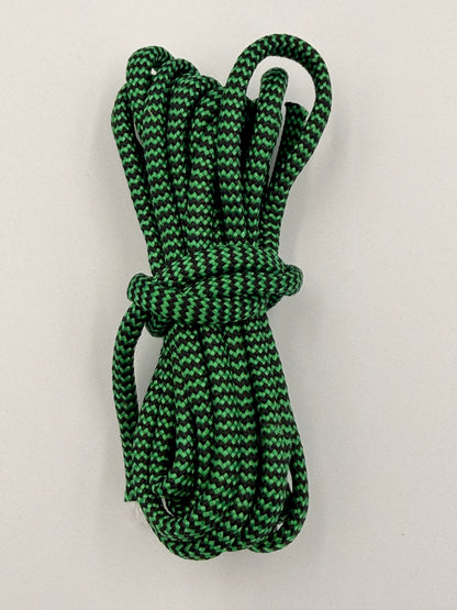 Green Paracord Bracelet - EDC Frameless Slingshot - Genuine Leather
