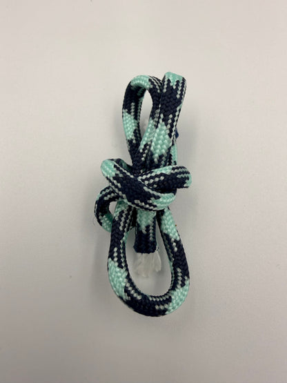 Light Blue & Navy Paracord Bracelet - EDC Frameless Slingshot - Genuine Leather