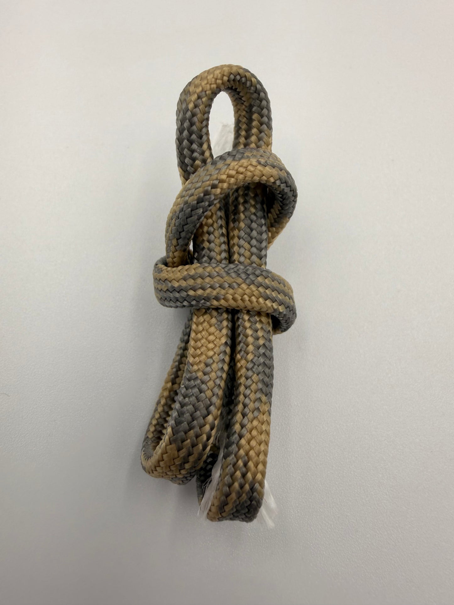 Tan & Grey Paracord Bracelet - EDC Frameless Slingshot - Black Leather