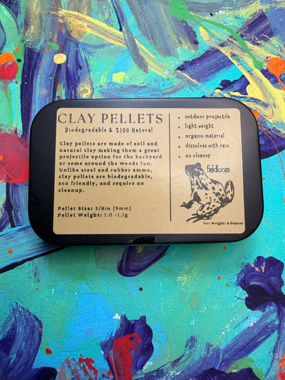 Clay Pellets - 9mm Biodegradable Slingshot Ammo (4 oz Tin)